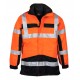 4 in 1 Warnschutz-Parka, orange/marine