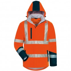 "WINTER" Softshell - Jacke, orange/grau