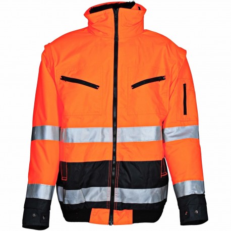 Warnschutz-4in1-Pilotenjacke "RONALD" orange