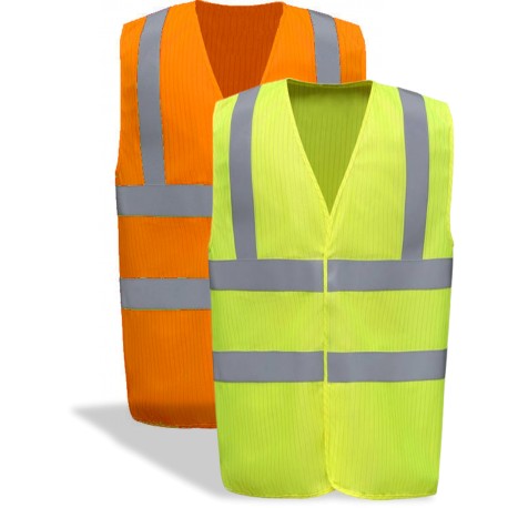 Warnweste antistatisch & flammhemmend, Größe S - 3XL
