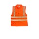 Warnweste orange, elastischer Poloshirt-Stoff + Reisverschluss