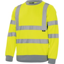 Warnschutz-Sweatshirt, gelb/grau