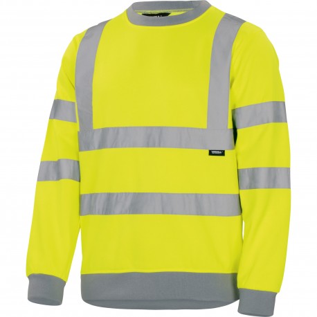 Warnschutz-Sweatshirt, gelb/grau